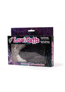 Plüss bilincs - fekete Love Cuffs Black Plush