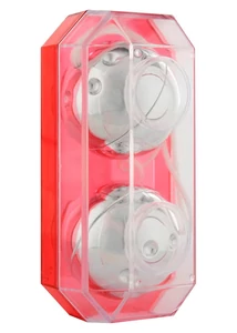 Műanyag ezüst színű gésagolyó Silver Duo Balls