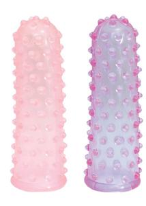 Finger sleeves purple/pink. ujjra húzható szilikon stimulálók 8 cm