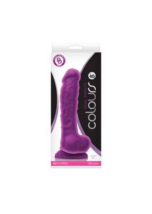 Colours - dual density - 20 cm dildó - purple tapadókorongos dildó
