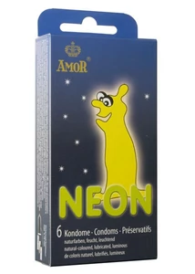 Neon foszforeszkáló óvszer - 6 db