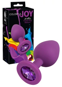 Szilikon anál plug közepes lila Colorful Joy