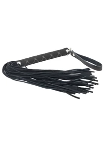 Whip black. valódi bőr korbács fekete 35 cm