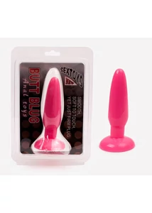 Butt plug - lágy anál dildó (rózsaszín)