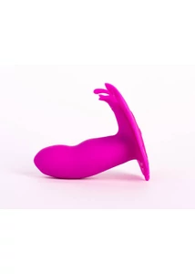 Applikációs dildós csiklóizgató, pillangóbugyi lila Realov - Lydia I Smart Butterfly Vibe Purple