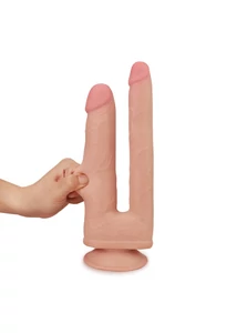 Kétágú realisztikus dildó Skinlike Soft Dong