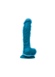 Colours - dual density - 20 cm dildó - blue tapadókorongos dildó