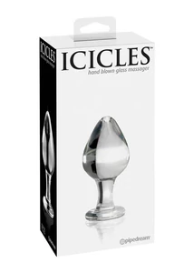 Icicles no 25 üvegdildó, análplug fenékdugó