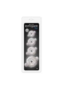 Áttetsző négyes péniszgyűrű szett Renegade Vitality Rings Clear