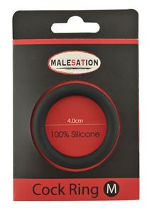 Szilikon péniszgyűrű fekete 4 cm Malestation