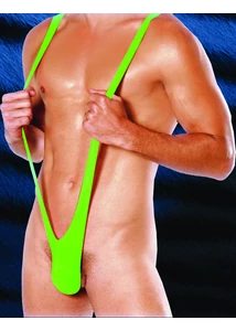 Blue line mankini neon grün o/s