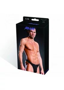 Blue line performance microfiber thong blk s/m