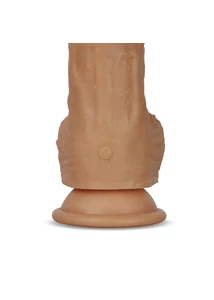 Forgó és melegítő valósághű vibrátor 21 cm Dual layered silicone nature cock liam flesh