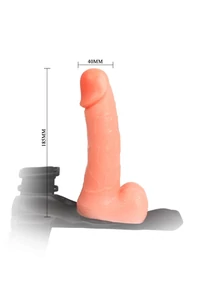Élethű felcsatolható dildó Ultra Cyberskin Strap-on Penis Flesh