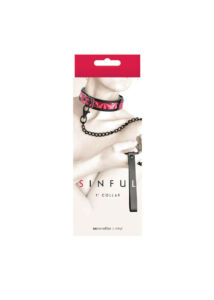 Sinful - 1'' collar - pink nyakörv
