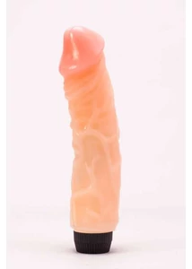 Hajlékony zselés realisztikus vibrátor - Rubber Pink Vibrator 20 cm