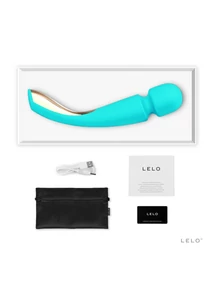 Nagy akkus masszírozó vibrátor Lelo smart wand 2 (türkiz)