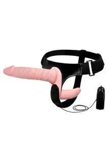 Vibrátoros kétvégű felcsatolható dildó Ultra Passionate Harness 5