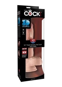 King cock plus 25 cm triple density fat cock with balls