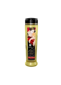 Erotikus masszázs olaj Shunga 240 ml pezsgő és eper