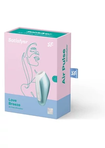 Csiklószívó okos, akkus, vízálló vibrátor Love Breeze jégkék