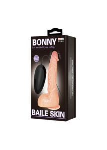 Tapadókorongos pénisz formájú vibrátor Baile skin bonny 25 cm