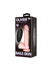 Realisztikus vibráló pénisz Baile skin oliver 19 cm tapadókorongos