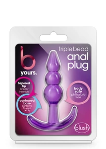 Anál plug golyók B yours triple bead lila