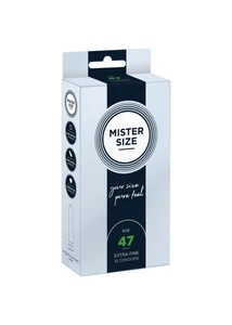 Ultra vékony óvszer Mister Size 47 mm kondom 10 db