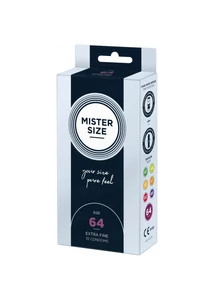 Ultra vékony óvszer Mister Size 64 mm kondom 10 db
