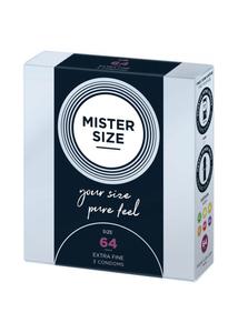Ultra vékony óvszer Mister Size 64 mm kondom 3 db