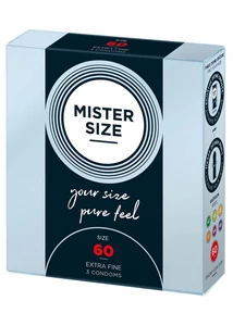 Ultra vékony óvszer Mister Size 60 mm kondom 3 db