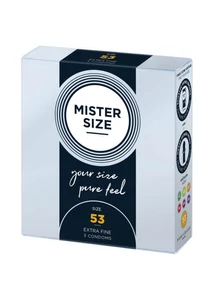 Ultra vékony óvszer Mister Size 53 mm kondom 3 db