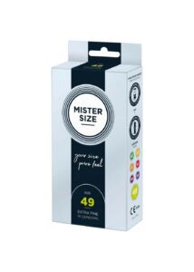 Ultra vékony óvszer Mister Size 49 mm kondom 10 db