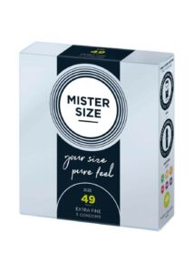 Ultra vékony óvszer Mister Size 49 mm kondom 3 db
