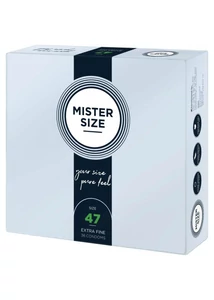 Ultra vékony óvszer Mister Size 47 mm kondom 36 db