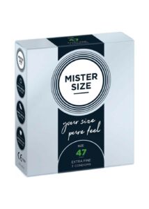 Ultra vékony óvszer Mister Size 47 mm kondom 3 db