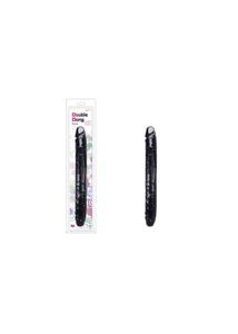 Kétvégű dildó 33 cm Charmly pliable double dong 13 black