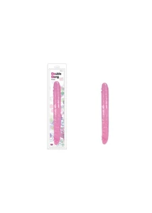 Kétvégű hajlékony zselés dildó 33 cm - Charmly Pliable Double Dong 13" Pink