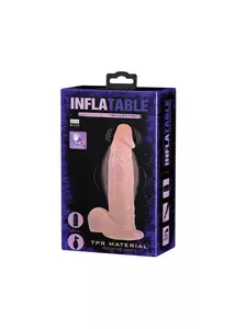 Táguló realisztikus 19 cm-es vibrátor Inflatable dildo 7,5" flesh