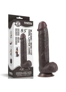 Eres hajlítható dildó 9.5 sliding skin dual layer dong 24 cm