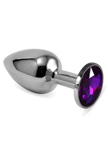 Anál ékszer plug Rosebud classic metal plug s purple
