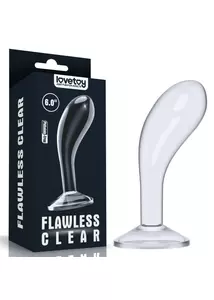 Átlátszó  prosztata izgató 15 cm flawless clear prostate plug