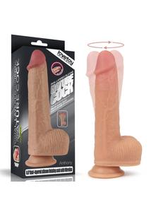 anthony dual layered silicone rotating forgó és vibráló dildó