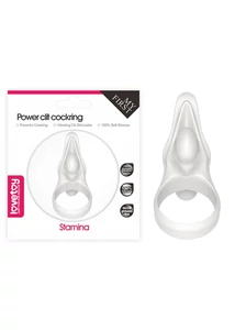 Vibrátoros péniszgyűrű Power clit white
