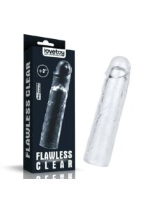 Péniszvastagító és hosszabbító Flawless clear penis sleeve add 2"