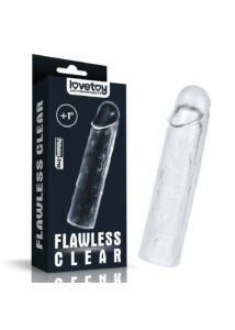 Átlátszó vastagító, péniszhosszabbító plusz 2,5 cm Flawless clear penis sleeve
