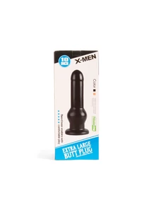 Anál dildó X-men 25,5 cm butt plug fekete