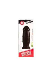 Óriás anál izgató X-men 25,4 cm butt plug fekete