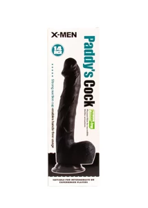 Letapasztható nagy dildó X-men paddy’s 35,5 cm cock fekete